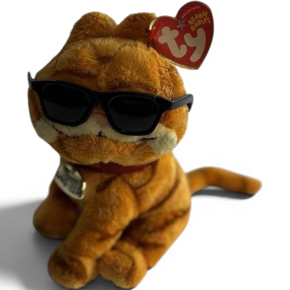 Ty Beanie Babies Cool Cat Garfield Plush with‎ Sunglasses 2004 Movie Version
